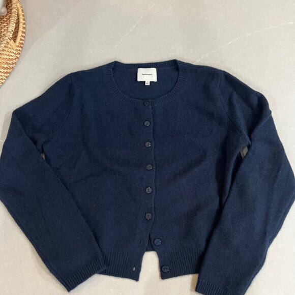 Reformation Clara Cashmere Crew Cardigan - Picture 4 of 6